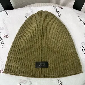 UGG Olive Ribbed Knit Beanie